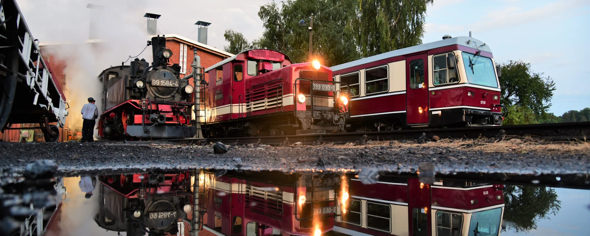 Fahrzeugparade der D&ouml;llnitzbahn in M&uuml;geln