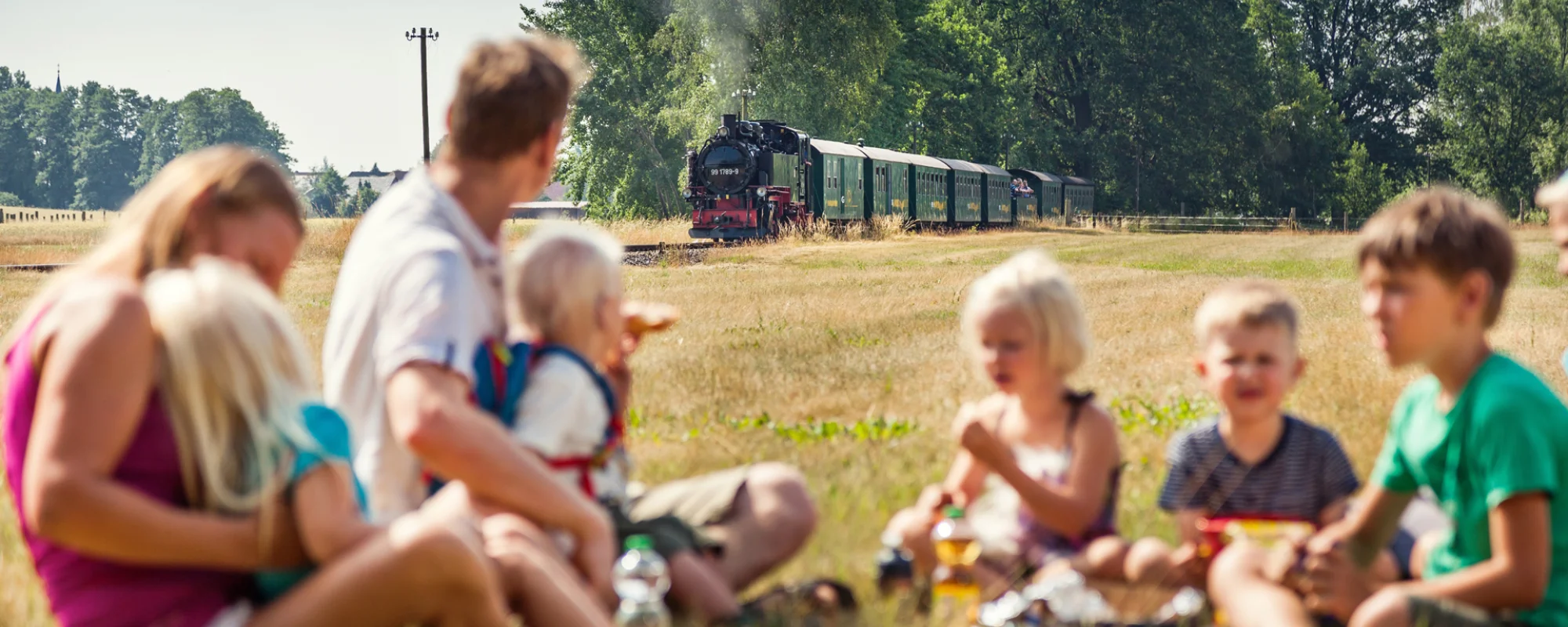 Picknick an der L&ouml;&szlig;nitzgrundbahn
